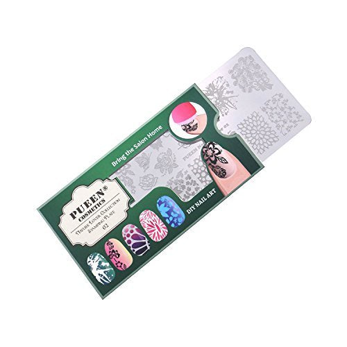 Nail Art Stamping Plate - Nature Lover 02 - 125x65mm Unique Nailart Polish Stamping Manicure Image Plates Accessories Kit BH000661