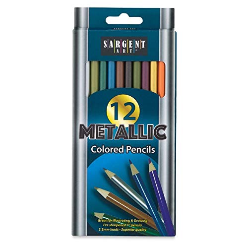 (SARAD) 12ct Metallic Colored Pencils, Drawing