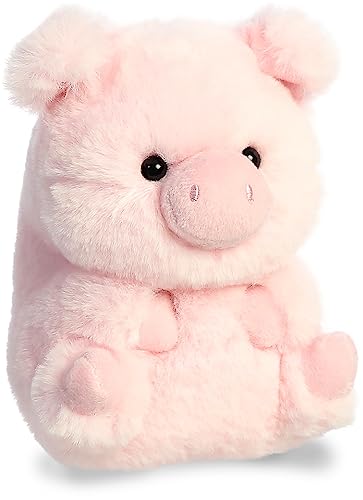® Round Rolly Pet™ Prankster Pig™ Stuffed Animal - Adorable Companions - On-The-Go Fun - Pink 5 Inches