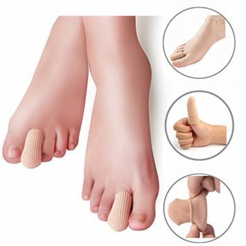 Makhry 4pcs Adjustable Cuttable Gel Toe and Finger Cap 