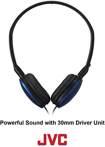 Black Flat and Foldable Colorful Flats On Ear Headphone with 3.94 foot Gold Plated Phone Slim Plug HAS160B