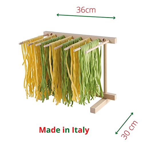 EP 102 Natural Beechwood Collapsable Pasta Drying Rack