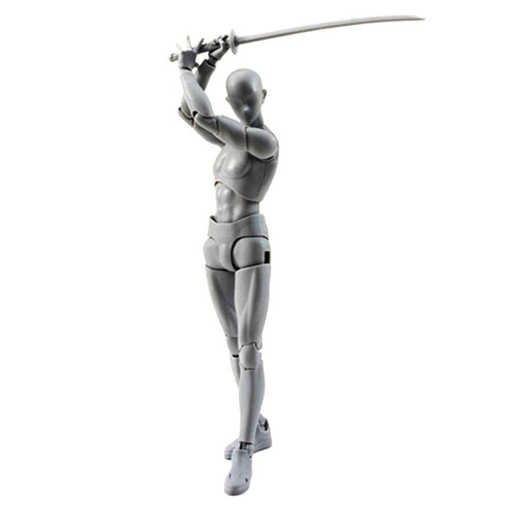 Figure Model PVC Action Figure Drawing Models Figure Artist Draw Painting Model Mannequin Jointed Doll, Drawing Mannequin Figure Models for Artists (Grey Male)