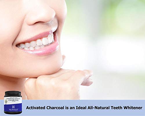 Activated Charcoal Powder only from USA Hardwood Trees. All Natural. Whitens Teeth, Rejuvenates Skin and Hair, Supports Better Digestion. Free Scoop Included. 12 oz.