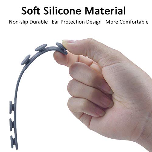 4 PCS Extended Silicone Bands Anti-Tightening Strap for Masks to Prevent Ear Pain,Adjustable Comfort mask Grips Extension Buckle Holder Hook Ear Strap,4 Color