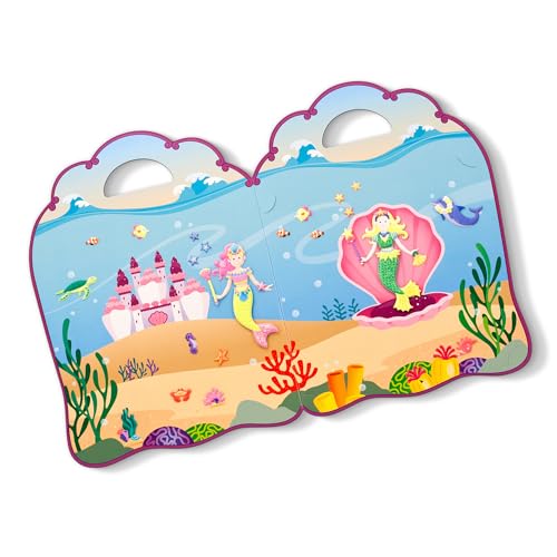 Melissa &amp; Doug Puffy Sticker Activity Book: Mermaids - 65 Reusable Stickers - FSC Certified