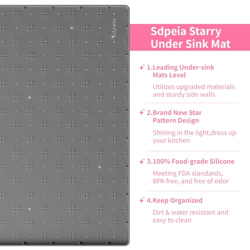Sdpeia Under Sink Mat for [34 x 22] Cabinet, Upgraded S