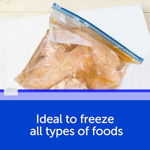 Quart Food Storage Freezer Slider Bags, Power Shield Technology for More Durability, 136 Bags Total