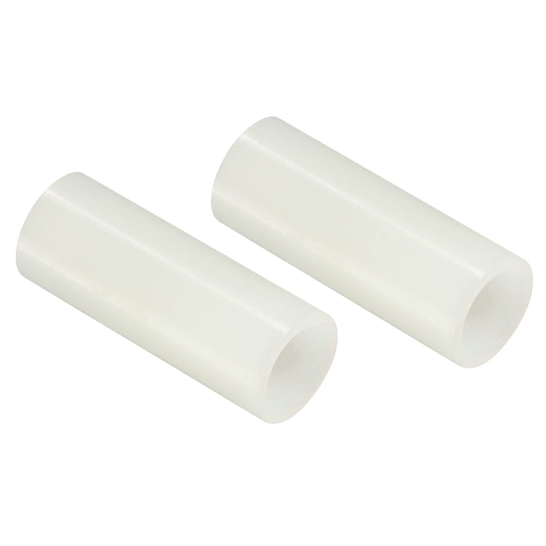 Round Spacer Washer, 100 Pack Nylon 5mm ID x 7mm OD x 20mm L for M5 Screws Block 3D Printer TV Wall Mounting Electrical Outlet, White