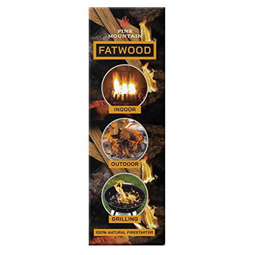 , Fatwood StarterStikk, Natural Firestarting Sticks for Campfire, Fireplace, Wood Stove, Fire Pit, Indoor &amp; Outdoor Use, 1.5 Pound