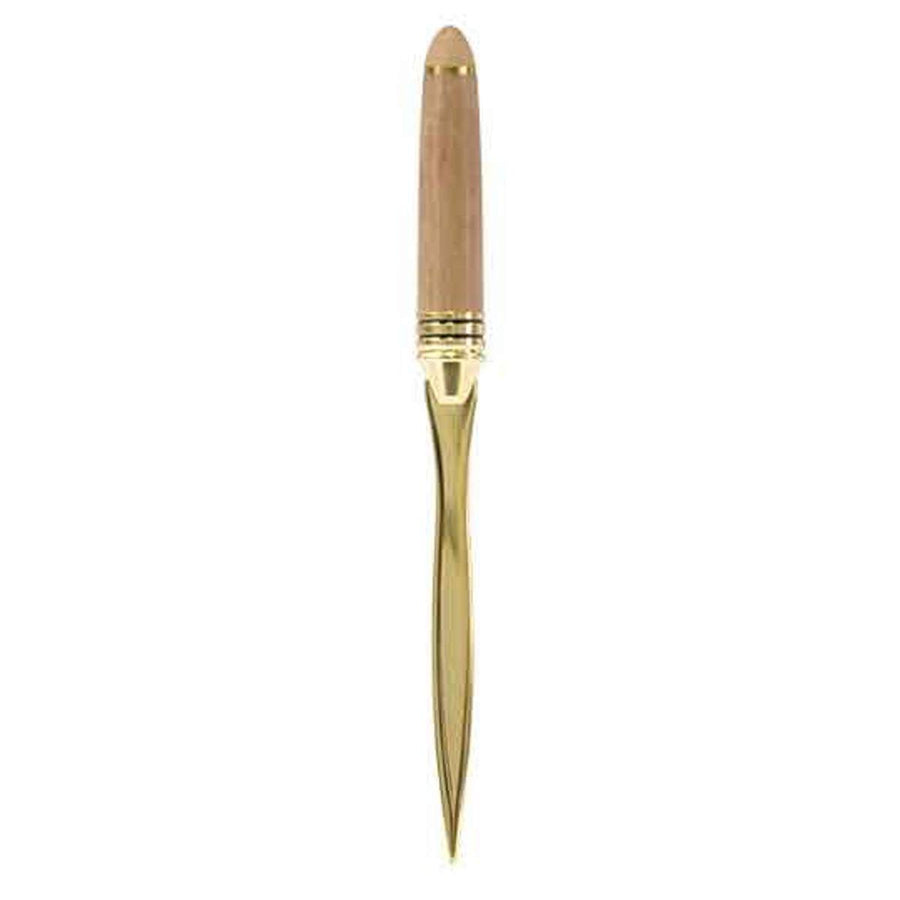 Maple Letter Opener - Gold Shaft