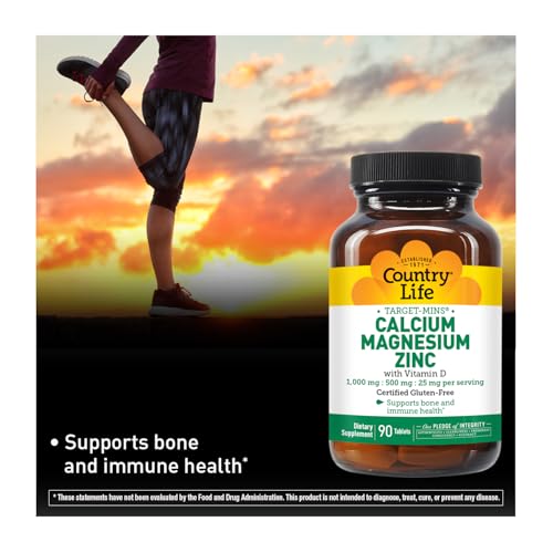 Country Life Calcium Magnesium Zinc with Vitamin D3 and