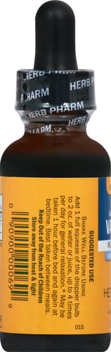 Herb Pharm Organic Valerian Root Liquid Extract, Alcoho