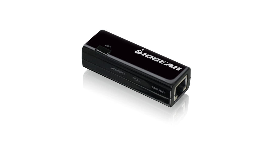 Universal Ethernet to Wi-Fi N Adapter - Speeds of up to 300Mbps on 2.4GHz - Push-button Wi-Fi Protected Setup (WPS) - Supports WEP, WPA, WPA2, TKIP and AES encryption - GWU637