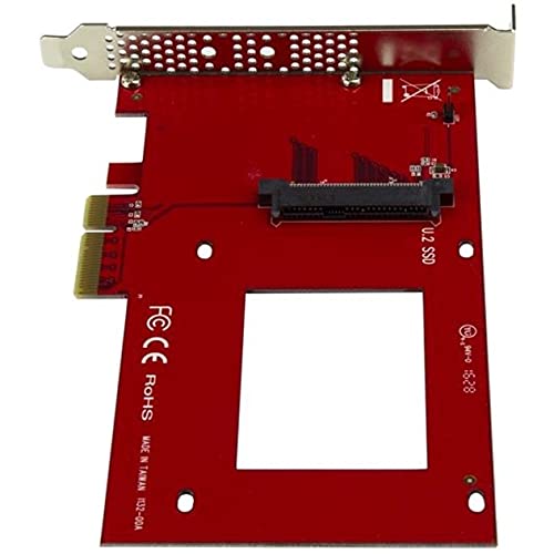 U.2 to PCIe Adapter - x4 PCIe - For 2.5 U.2 NVMe SSD - SFF-8639 PCIe Adapter - U.2 SSD - PCIe SSD - U.2 drive (PEX4SFF8639)