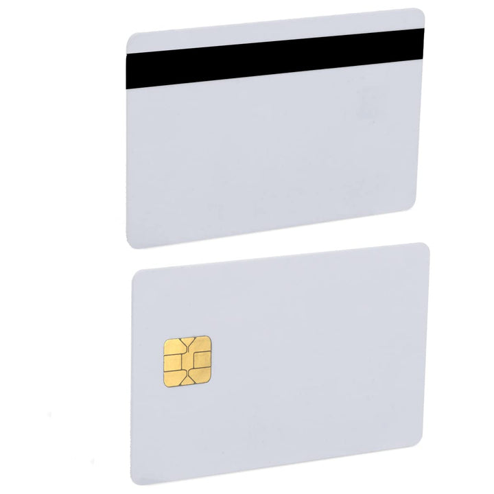 5 Pack J2A040 Java JCOP Chip Cards, Smart Card with 2 Track 8.4mm Black HICO Magnetic Stripe