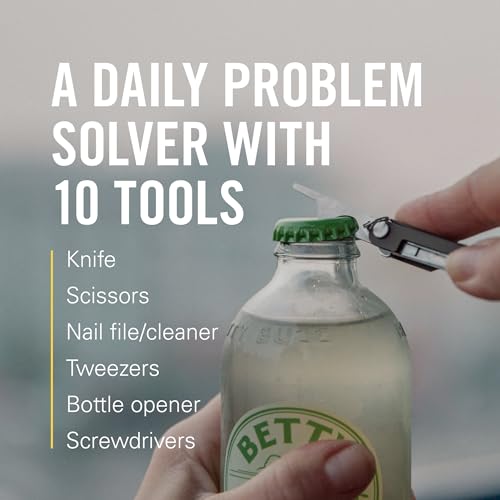 , Micra, Keychain Multi-tool with Grooming Tools, Mini Pocketknife for Everyday Carry (EDC), Hobbies &amp; Outdoors, Built in the USA, Stainless Steel