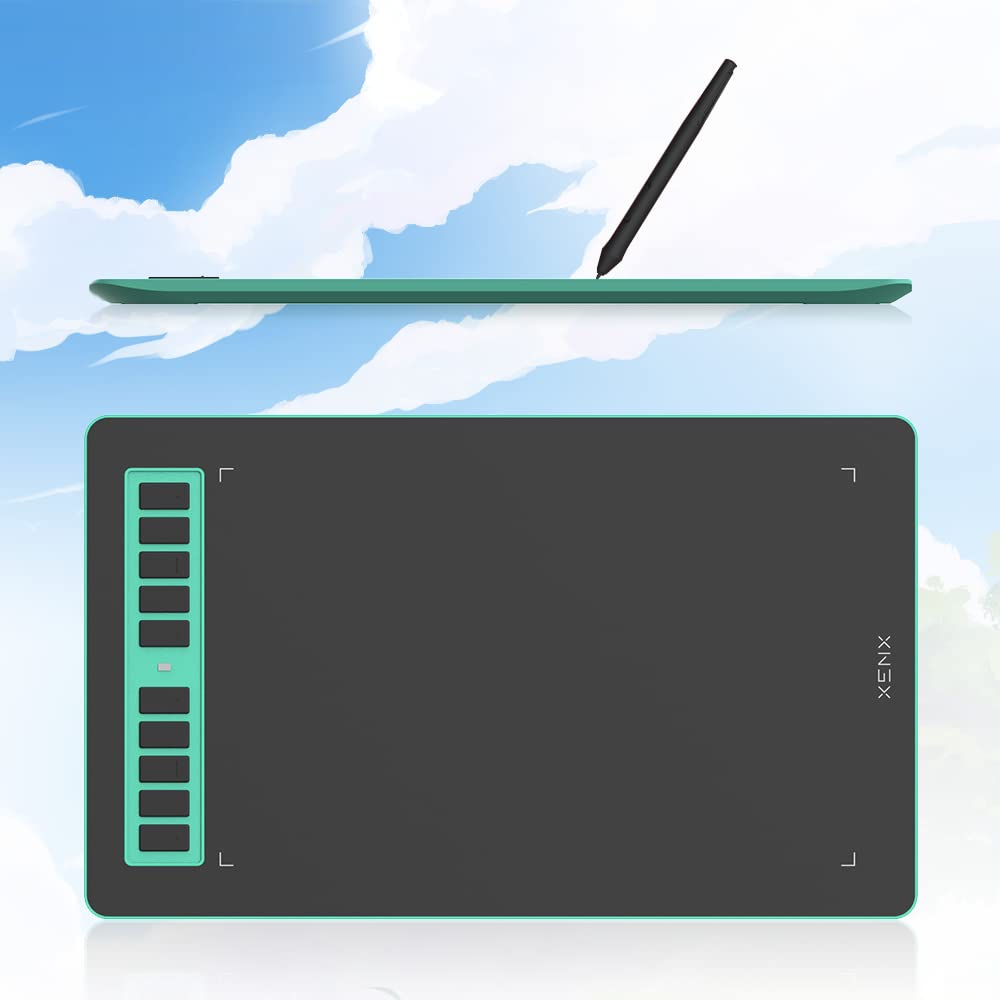 P3 MacOS and Android Supported Graphic Drawing Tablet P3-1060 10x6 inch with 10 Shortcut Keys, 8192 Pressure Levels Battery-Free Pen for Digital Art, Design, E-learning/Online Classes, OSU Gaming