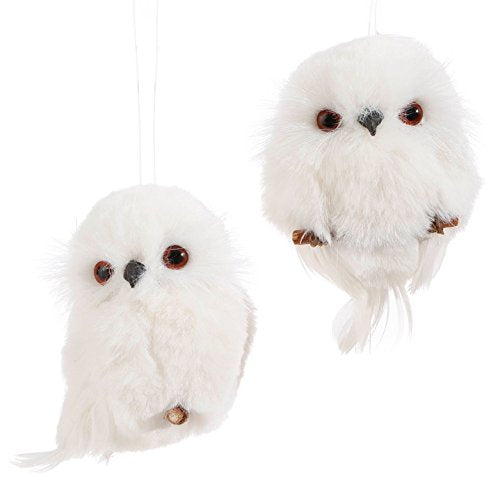 3.5 Owl Ornaments - Set of 2 Assorted