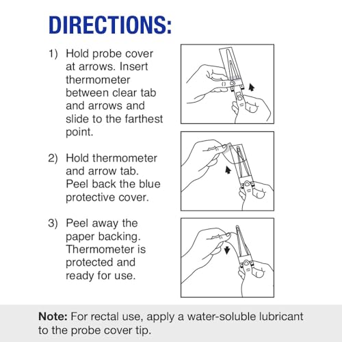 MABIS Disposable Probe Covers for Digital Thermometers,