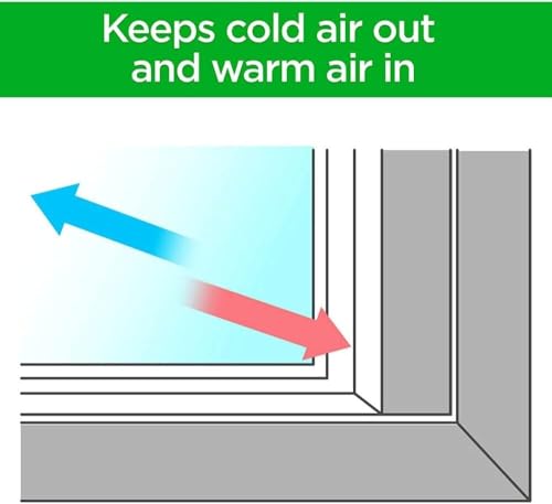 3M Outdoor Patio Door Clear Insulation Kit, Heat or Cold Window Insulation Kit for Large Windows and Sliding Doors, 1-Door Kit, 7 ft. X 9.3 ft.