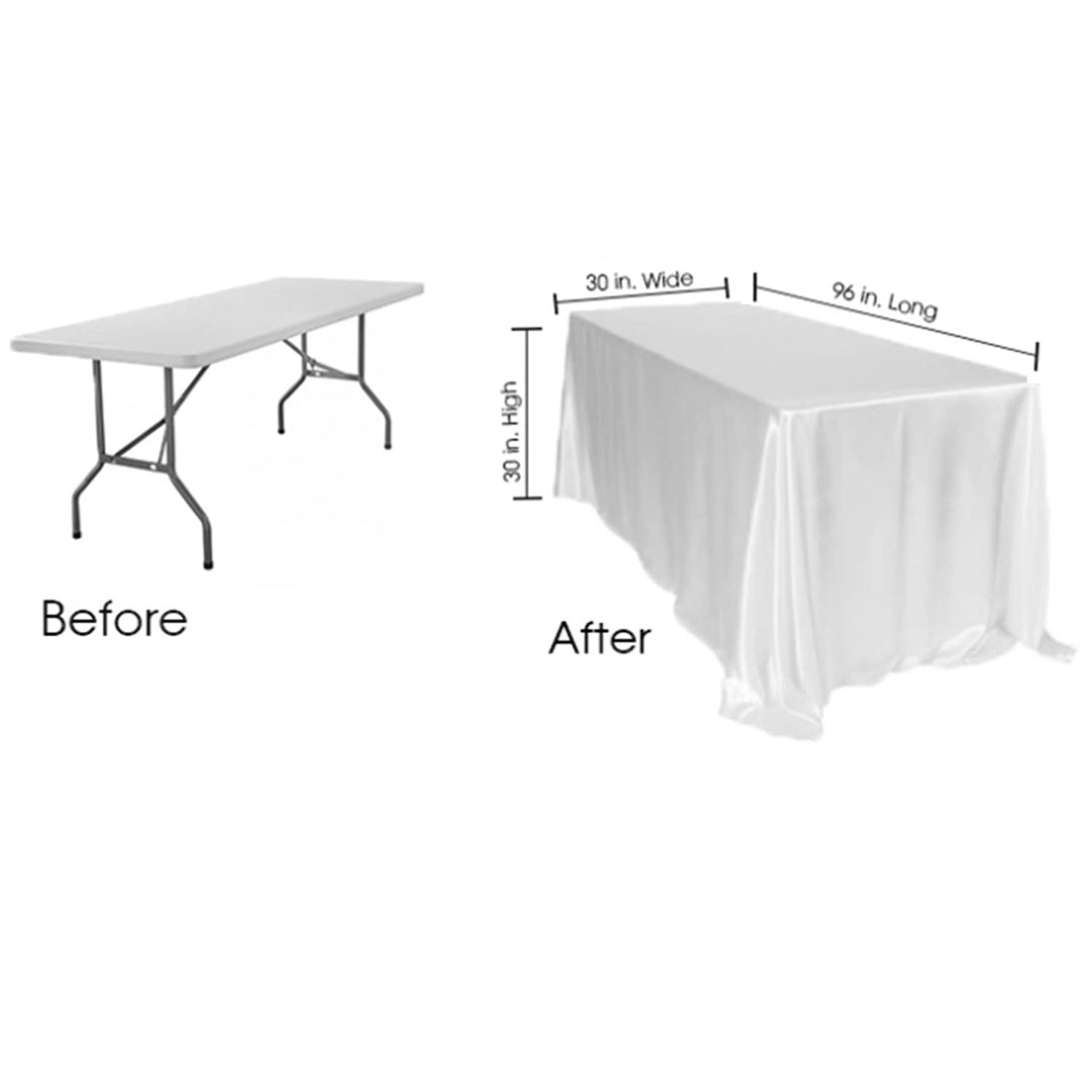 57&#39;&#39;x86&#39;&#39; Durable Tablecloth Satin Table Linens for Rectangular Tables Wedding Party Table Cloth Kitchen Dinning (Gold, Rectangle)