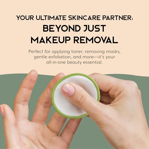 Greenzla Reusable Makeup Remover Pads (20 Pack) Washabl