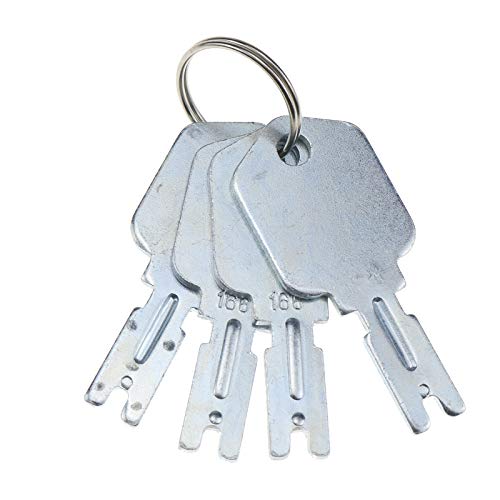 4PCS Forklift Equipment Ignition Keys with Key Chain 166 1430 186304 51335040 A214062 for Clark Yale Hyster Komatsu Gehl Crown