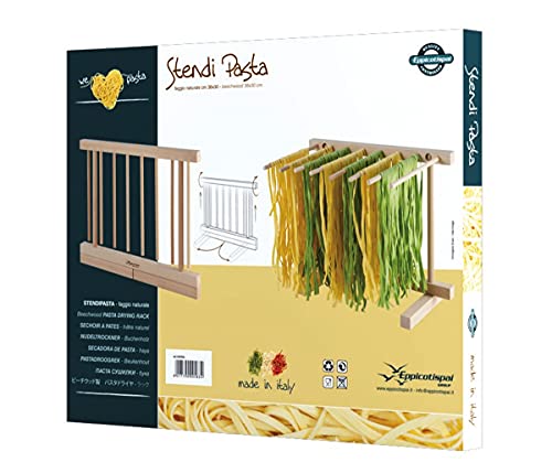 EP 102 Natural Beechwood Collapsable Pasta Drying Rack
