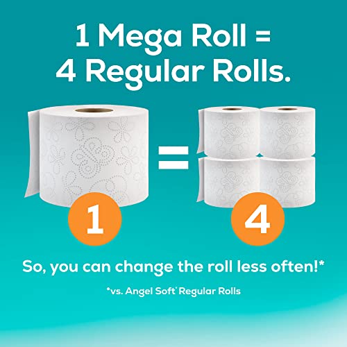 Angel Soft Toilet Paper, 4 Mega Rolls = 16 Regular Roll