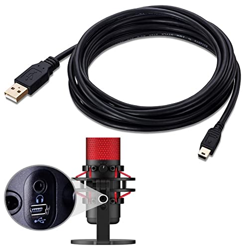 ienza Long 10FT Mini-B USB Cable Cord Wire for HyperX Q
