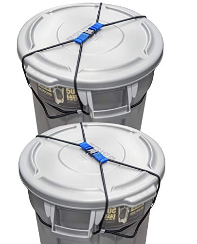 ENCASED (2 Pack Trash Can Lock, Bungee Cord Heavy Duty 