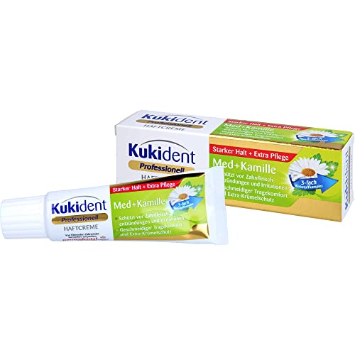 Kukident Extra Strong Denture Adhesive Cream with Camom