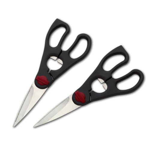 2-Piece Stainless Steel Utility Shears, Black