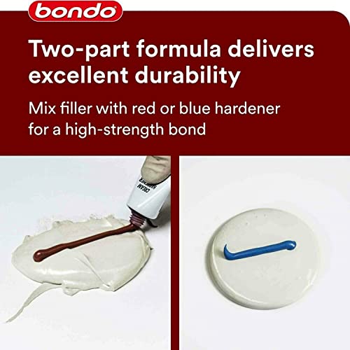Bondo Glazing and Spot Putty, Fills Pinholes, Scratches, Minor Dings &amp; Hairline Cracks, 16 oz, 1 Tube