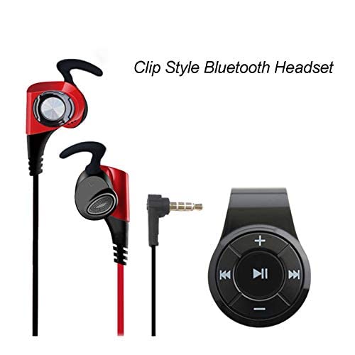 Bluetooth Receiver with Clip for Headphones, Wireless Audio Adapter for car aux kit and Home Audio, 3.5mm Jack Adaptor for Music with Built-in mic for Hand-Free Call,Rollingstone (Glossy Black)
