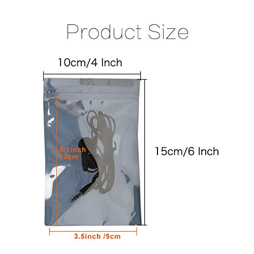 100pcs Premium Antistatic Bag, 4 X 6 inches Resealable Zipper Bag for SSD HDD and Other Electronic Devices