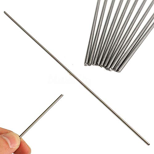 LTKJ 10Pcs Grade 5 Titanium Round Bar Ti Metal Rod Diameter 2mm Length 25cm 10 inches