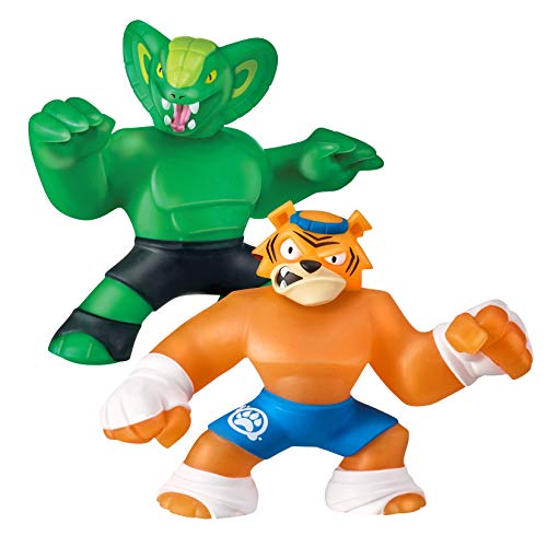 Heroes of 2 Pack of Glow in The Dark Action Figures, Tygor Vs Viper