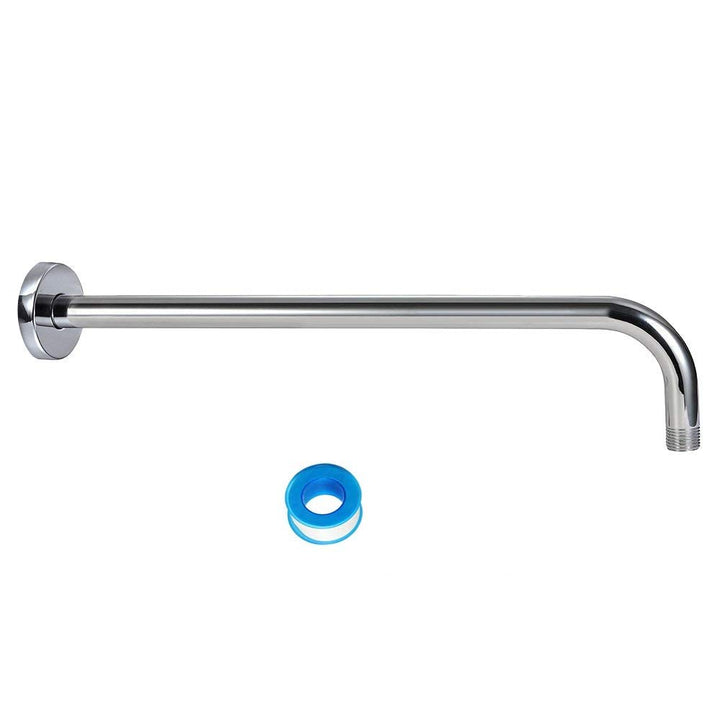 Shower Arm, Extra Fixed Arm with Flange, Stainless Steel Wall-Mounted ShowerHead Arm (15 Inch, Chrome Finish)