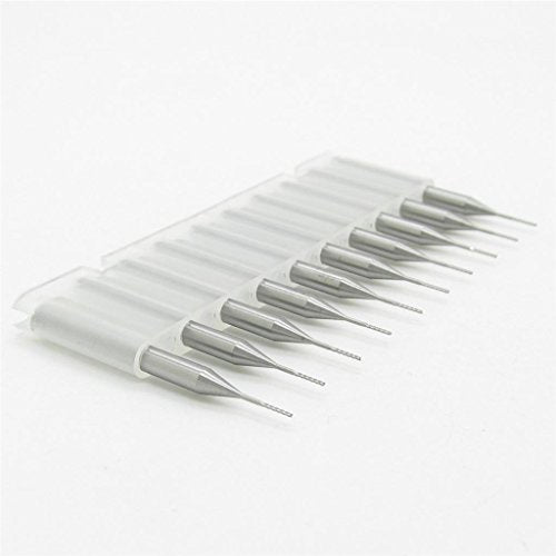 Jiuwu 1/8 Drill Bit Carbide End Mill(0.5mm) End Mill Set Machinist Tools for Engraving Bits CNC PCB Machinery