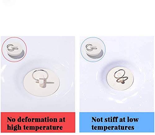 Bath Tub Drain Stoppers, 4 Pieces Sink Bathtub Plug Rubber Kitchen Bathroom Laundry Bar Water Stopper Seal with Hanging Ring for Shower Faucet Cover Pool Plugs and Caps