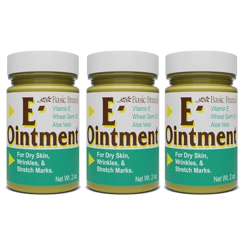 - Basic Brands - Vitamin E Ointment - 2 oz - Moisture Enhancing - Can Help Reduce Appearance of Scars, Stretch Marks, Fine Lines & Wrinkles - Pack of 3