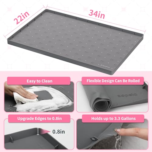 Sdpeia Under Sink Mat for [34 x 22] Cabinet, Upgraded S