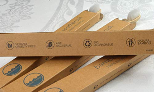 Blue Ocean Natural Bamboo Toothbrush Eco-Friendly, Soft