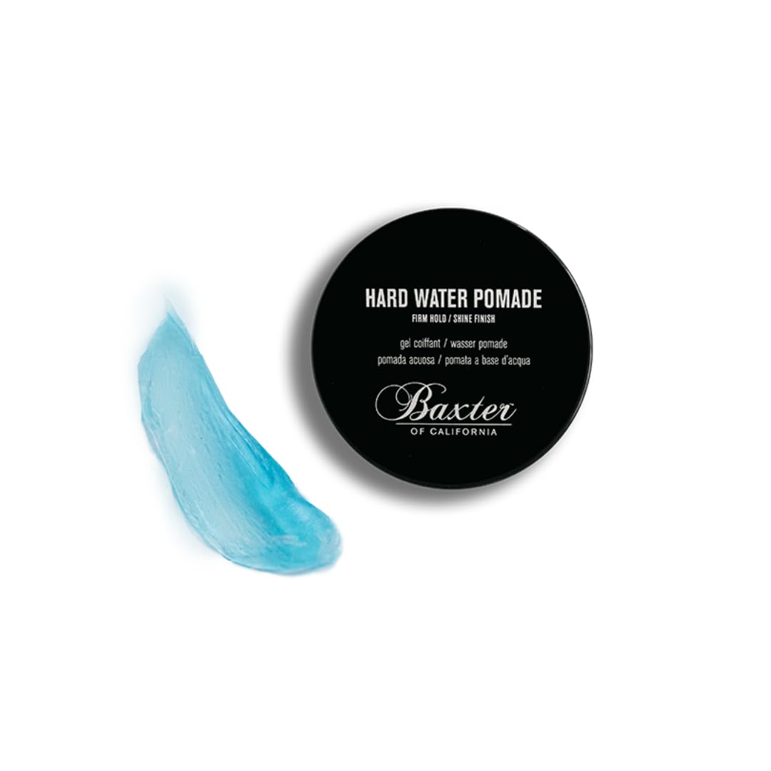 Hard Water Pomade for Men | Shine Finish | Firm Hold | Hair Pomade | 2 fl. oz.
