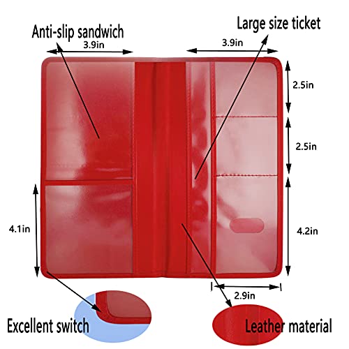 Car Registration and Insurance Card Holder - Leather Vehicle Glove Box Automobile Documents Paperwork Wallet Case Organizer for ID, Driver&#39;s License, Key Contact Information Cards