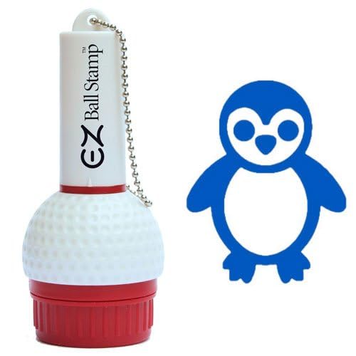 EZBallStamp Golf Ball Stamp - Blue Penguin