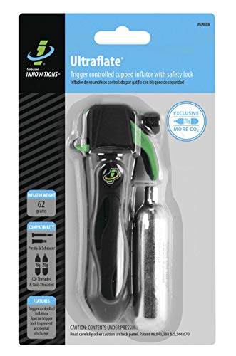 G20310, Ultraflate, Bicycle CO2 Inflator, Weight 62g, Green and Black