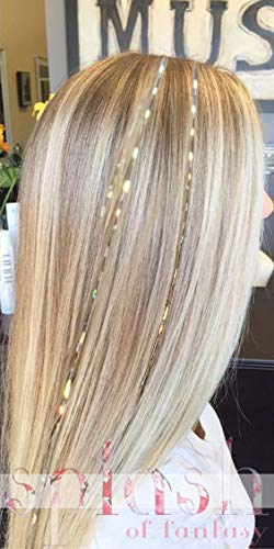 40 Hair Tinsel 100 Strands - Sparkling Gold